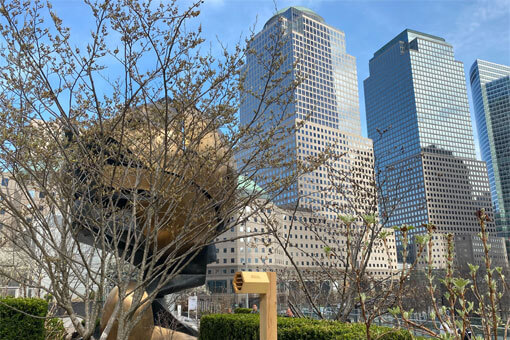 The Bee Conservancy's BeeVillage bee sanctuary at The Battery in Manhattan