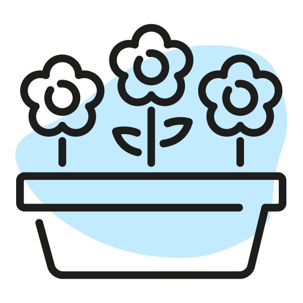 Graphic icon of a globe with a heart on it